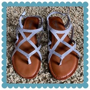 Candies silver flat sandals